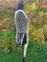 Load image into Gallery viewer, Crochet Rhinestone Poncho: White Iridescent Sparkle, Handmade

