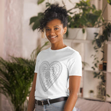 Load image into Gallery viewer, Short-Sleeve Unisex T-Shirt with Crochet Heart
