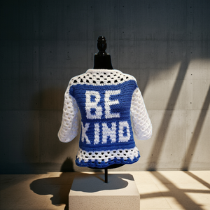 "Be Kind" Granny Square Sweater, Granny Square Cardigan, Crochet Jumper, Colourful Cardigan, Sweater Vest