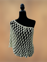 Load image into Gallery viewer, Crochet Cape in light weight Organic Cotton
