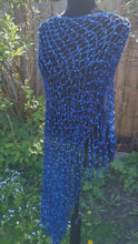 Load and play video in Gallery viewer, Indigo Blue Diagonal Poncho by Claudia&#39;s Crochet Creations
