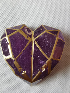 Purple Crystal Heart - Claudia's Crochet