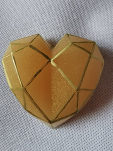 Gold Heart Magnet - Claudia's Crochet