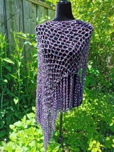 Load image into Gallery viewer, Extra Large, Extra long Purple Diagonal Poncho
