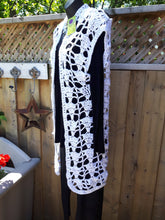 Load image into Gallery viewer, Open Lace Vest in White Opalescent
