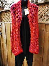 Load image into Gallery viewer, Hygge Soft Cocoon Shrug in Oranges and Reds, Plus Size
