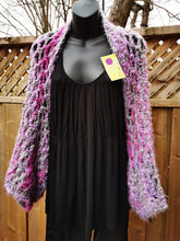 Load image into Gallery viewer, Hygge Soft Cocoon Shrug in Lilac and Grey
