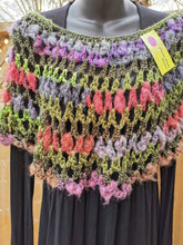 Load image into Gallery viewer, Crochet Boho Cape, Short Shawl
