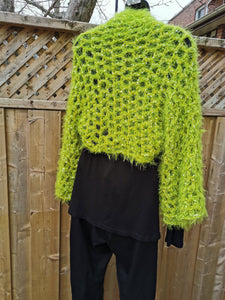 Hygge Soft Cocoon Shrug in Shimmery Green, Plus Size