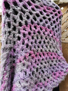 Hygge Soft Cocoon Shrug in Lilac and Grey