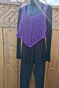 Crocheted Crop Tank Top, Cover Up
