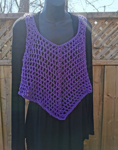 Crocheted Crop Tank Top, Cover Up