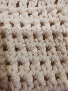 Natural White Cotton Pouch Crochet