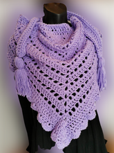 Load image into Gallery viewer, Purple Triangle Scarf/Cowls/Wrap/Shawl

