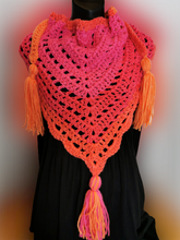 Load image into Gallery viewer, Orange Triangle Scarf/Cowls/Wrap/Shawl
