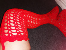 Load image into Gallery viewer, Thigh High Crochet Sock Slippers
