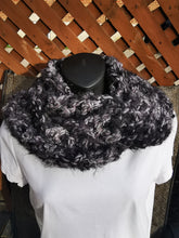 Load image into Gallery viewer, Soft Grey Infinity Scarf - Charcoal, Black
