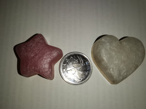 Puff HEARTS and Puff STARS, 6 3D Worry Stones