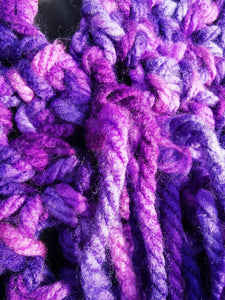 Purple Collar Scarf with fringe