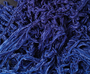 Blue Ribbon Cape, Crochet Shawl, Blue Ribbon Shawl with fringe
