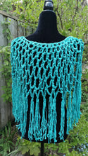 Load image into Gallery viewer, Turquoise Ribbon Cape / Shawl
