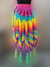 Load image into Gallery viewer, Rainbow Fairy Coat, Gypsy Shawl, Elven Shawl, Fantasy Shawl, Cosplay Costume, Medieval Costume

