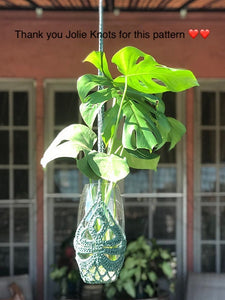 Monstera Leaf Plant Hanger, Crochet Pot Hanger, Pot Holder