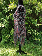 Load image into Gallery viewer, Gems &amp; Black Diagonal Crochet Poncho
