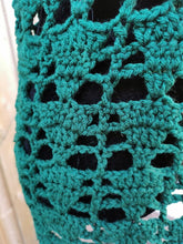 Load image into Gallery viewer, Open Lace Green Crochet Vest by Claudia&#39;s Crochet Creations
