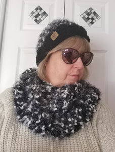 Chunky Hat with Matching Cowl Set, Adult Hat and Scarf, Handmade Hat & Cowl Set
