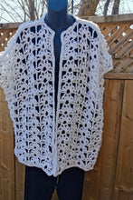 Load image into Gallery viewer, Open Lace Crochet Vest by Claudia&#39;s Crochet Creations in White
