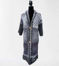Load image into Gallery viewer, Long Crochet Coat, Granny Square Jacket, Long Granny Square Cardigan, Crochet Jacket
