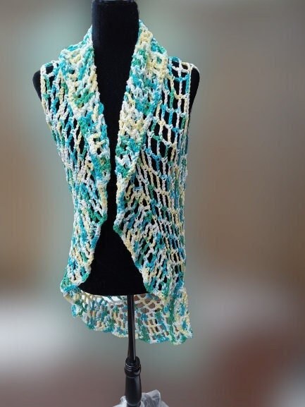 Crochet Boho-Chic Circular Long Cocoon Vest