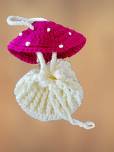 Load image into Gallery viewer, Mushroom Pouch, Crochet Mushroom Holder, Crochet Purse
